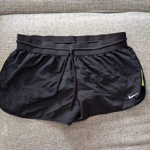 Nike Black Running Shorts with White Swoosh